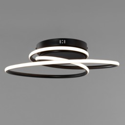 Pei Rings LED Flush Ceiling Light, Satin Black - thumbnail 4