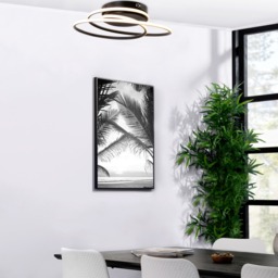 Pei Rings LED Flush Ceiling Light, Satin Black - thumbnail 3