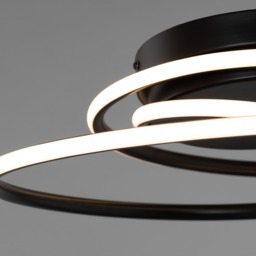 Pei Rings LED Flush Ceiling Light, Satin Black - thumbnail 6