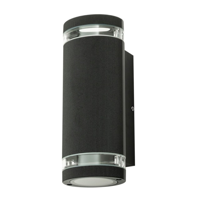 Murray Up and Down Outdoor Cylinder Wall Light, Black - image 1