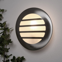 Stanley Tahoe Outdoor Circular Wall or Ceiling Light with Slats, Steel - thumbnail 3