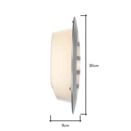 Stanley Tahoe Outdoor Circular Wall or Ceiling Light with Slats, Steel - thumbnail 8