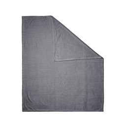 Luxury Ribbon Velvet Throw, Grey - thumbnail 3