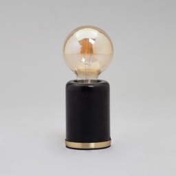 Romano Marble E27 Vessel Table Lamp with 80mm Bulb, Black - thumbnail 6