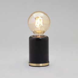 Romano Marble E27 Vessel Table Lamp with 80mm Bulb, Black - thumbnail 5