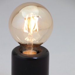 Romano Marble E27 Vessel Table Lamp with 80mm Bulb, Black - thumbnail 7