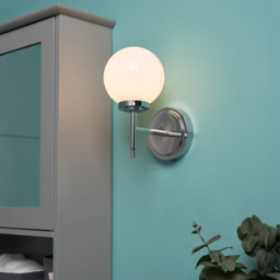 Douro Bathroom Wall Light, Chrome - thumbnail 3