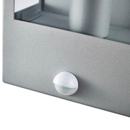 Wallace Outdoor Wall Light with PIR Sensor, Silver - thumbnail 4