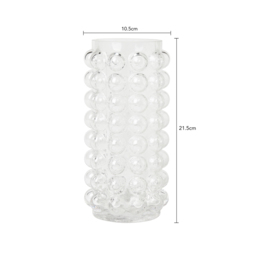 Small Bobble Glass Vase, Clear - thumbnail 7