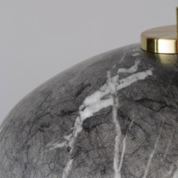 Java Spun Metal Marble Effect Ceiling Pendant, Grey - thumbnail 6