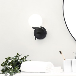 Douro Bathroom Wall Light, Matte Black - thumbnail 3