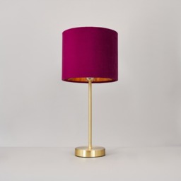 Velvet Table Lamp, Raspberry Red - thumbnail 5