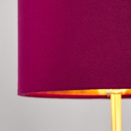 Velvet Table Lamp, Raspberry Red - thumbnail 6