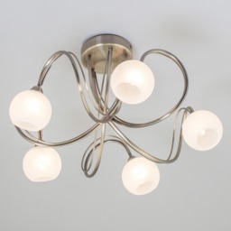 Soni Large Flush Ceiling Light, Antique Brass - thumbnail 4