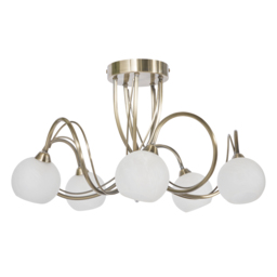 Soni Large Flush Ceiling Light, Antique Brass - thumbnail 8