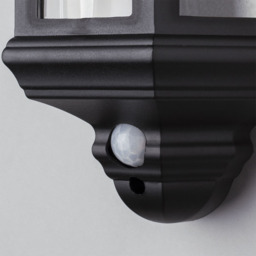 Hunda Outdoor Half Wall Lantern with PIR Sensor, Black - thumbnail 6