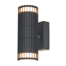 Zeb Outdoor Up and Down Wall Light, Anthracite - thumbnail 1