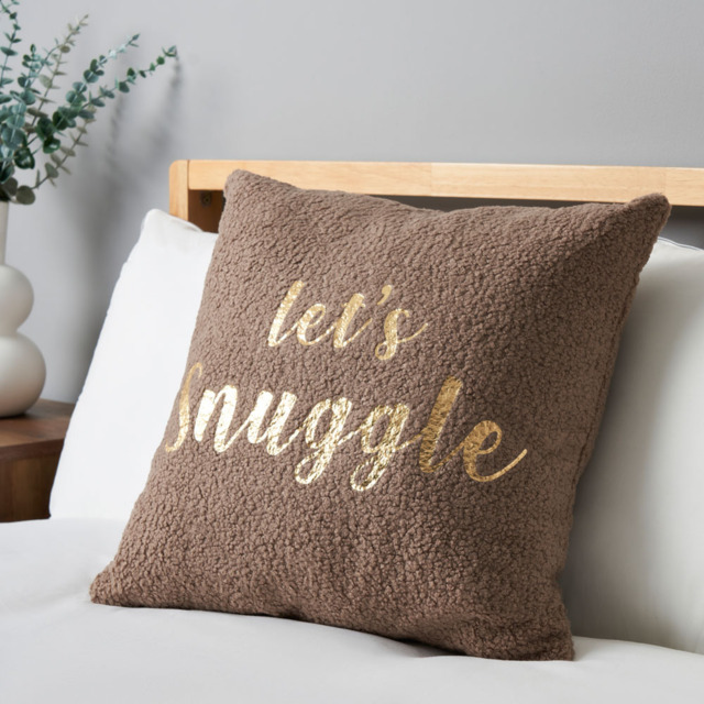 Lets Snuggle Cushion, Brown - image 1