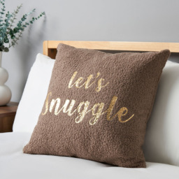 Lets Snuggle Cushion, Brown - thumbnail 1