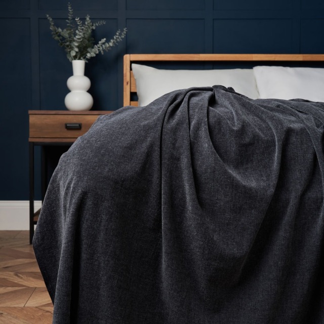 Chenille Throw, Charcoal - image 1