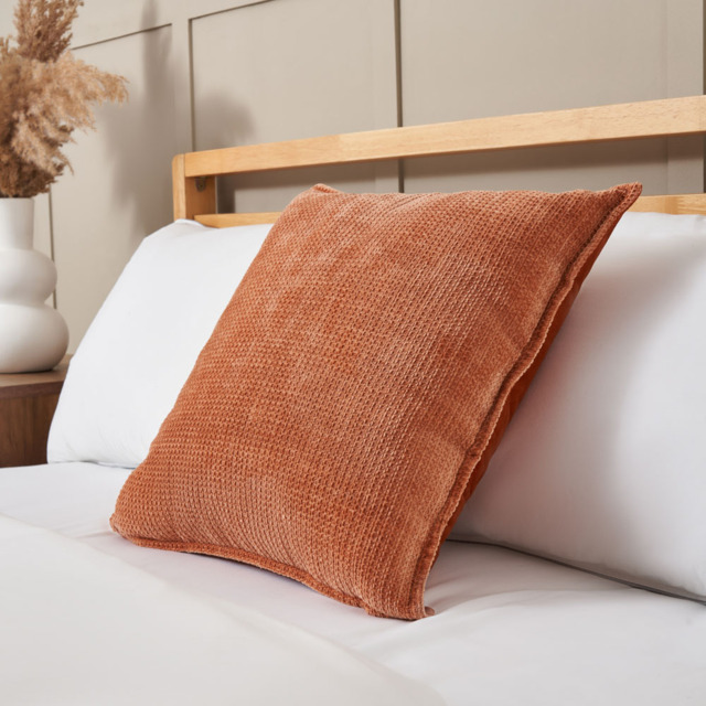 Plain Cushion with Flange Edge, Terracotta - image 1