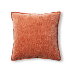 Plain Cushion with Flange Edge, Terracotta - thumbnail 3