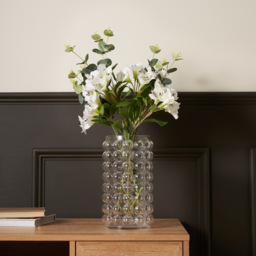 Medium Bobble Glass Vase, Clear - thumbnail 3
