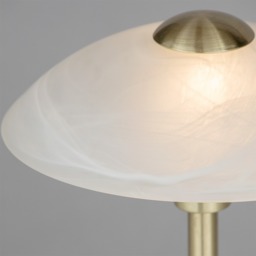 Archie Touch Lamp, Satin Brass and Alabaster - thumbnail 7