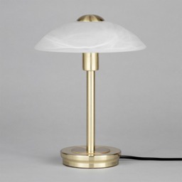 Archie Touch Lamp, Satin Brass and Alabaster - thumbnail 6