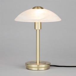 Archie Touch Lamp, Satin Brass and Alabaster - thumbnail 5