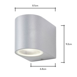 Smithe Outdoor Wall Light, Silver - thumbnail 7