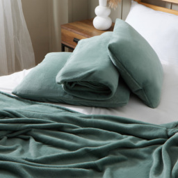 Large Microfleece Cushion, Silt Green - thumbnail 5