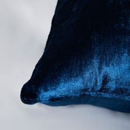 Luxury Crushed Velvet Cushion, Navy - thumbnail 4