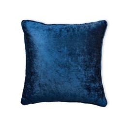 Luxury Crushed Velvet Cushion, Navy - thumbnail 3