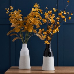 Bottle Shape Ceramic Vase, Black - thumbnail 5