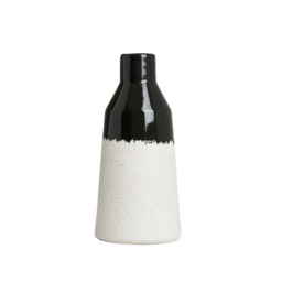 Bottle Shape Ceramic Vase, Black - thumbnail 1