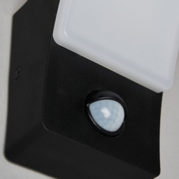 Klaus Outdoor Curved LED Wall Light with PIR Sensor, Black - thumbnail 6