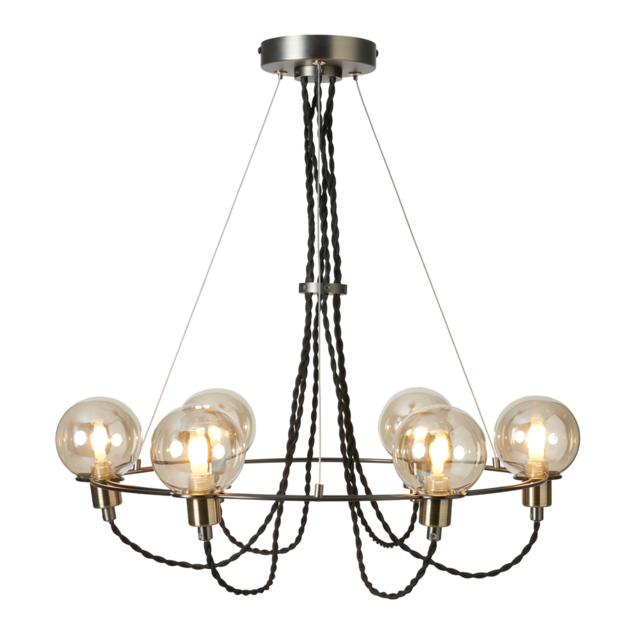 Soho Semi Flush Ceiling Light, Satin Nickel - image 1