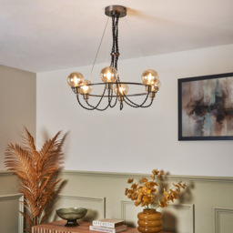 Soho Semi Flush Ceiling Light, Satin Nickel - thumbnail 3