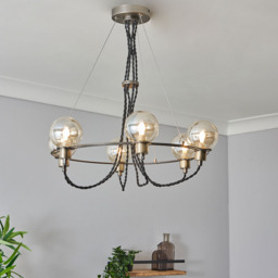Soho Semi Flush Ceiling Light, Satin Nickel - thumbnail 7