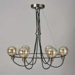 Soho Semi Flush Ceiling Light, Satin Nickel - thumbnail 5