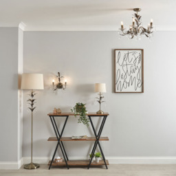 Paisley Floor Lamp, Antique Brass - thumbnail 8
