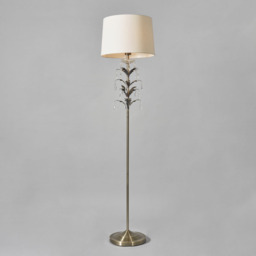 Paisley Floor Lamp, Antique Brass - thumbnail 4
