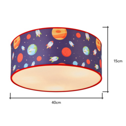 Glow Outer Space Flush Ceiling Light, Blue - thumbnail 7