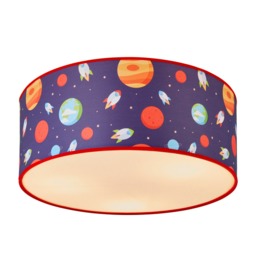 Glow Outer Space Flush Ceiling Light, Blue - thumbnail 1