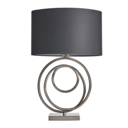 Saturn Swirl Base Table Lamp with Dark Grey Shade, Black Nickel - thumbnail 7