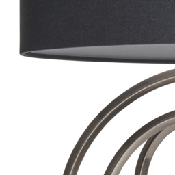 Saturn Swirl Base Table Lamp with Dark Grey Shade, Black Nickel - thumbnail 8