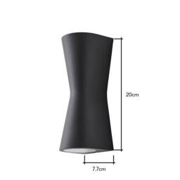 Melby Outdoor Egg Timer Style LED Up and Down Wall Light, Anthracite - thumbnail 7