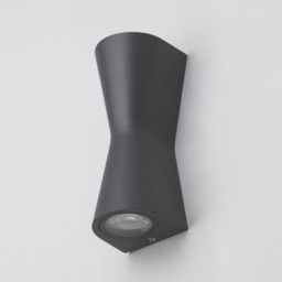 Melby Outdoor Egg Timer Style LED Up and Down Wall Light, Anthracite - thumbnail 5