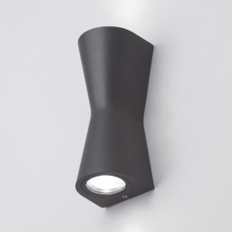 Melby Outdoor Egg Timer Style LED Up and Down Wall Light, Anthracite - thumbnail 4
